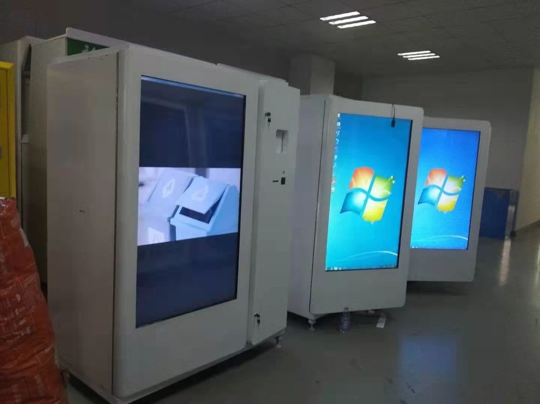 Shopping Mall 60" Touch Screen Smart Reverse Glass Bottle Recycling Vending Machine