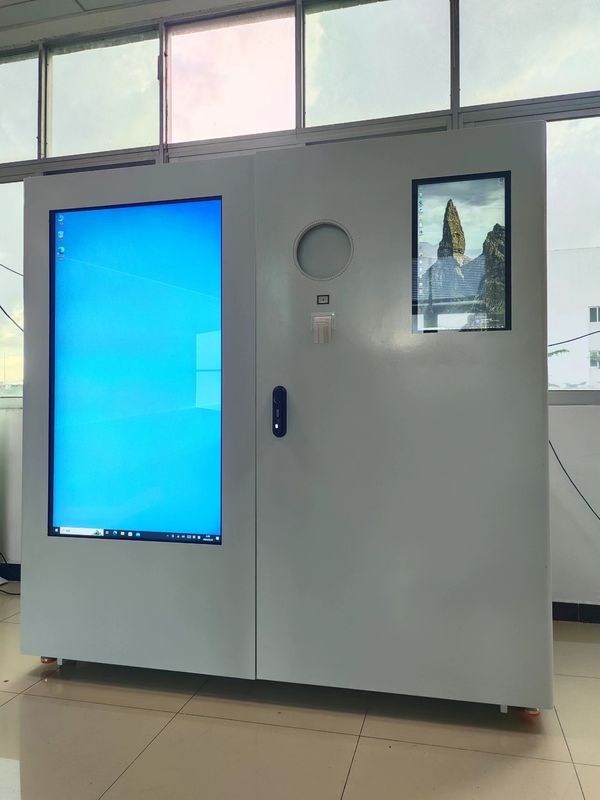 Retail chain 55inch ads screen AI powered PET bottle & metal cans Recycling RVM systems,multi-language software